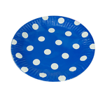 Тарелки одноразовые Горох диаметр 17 см Набор 10 шт синие
