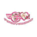 Гирлянда поздравительная С Днем Свадьбы 260 см розовая