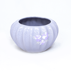 Кашпо Симона 12х8 см фиолетовые цветы лавандовое
