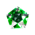 Пентаграмма Знак Зодиака Близнецы 6 см зелёная