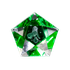 Пентаграмма Знак Зодиака Лев 6 см зелёная