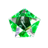 Пентаграмма Знак Зодиака Дева 6см зелёная