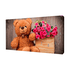 Часы Картина Медведь и розы 58х34 см