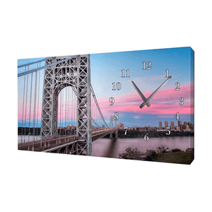 Часы Картина Нью-Йорк Мост Джорджа Вашингтона 58х34 см