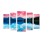 Модульная картина Полиптих Рассвет Горное озеро 120х70 см