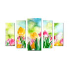 Модульная картина Полиптих Тюльпаны Весна 120х70 см