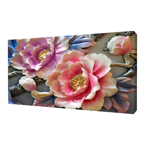 Картина Постер Цветы в сиренево-розовых тонах 109х68 см