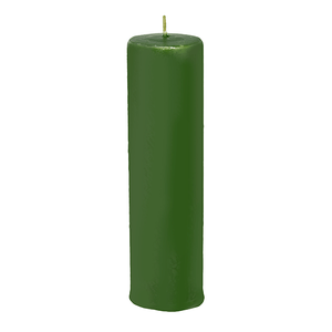 Свеча столбик 15 см зеленая