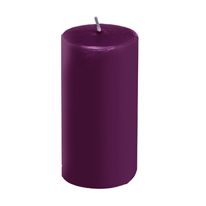 Свеча столбик 8 см цвет баклажан