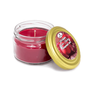 Свеча ароматическая в банке Гранат 8 см красная