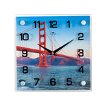 Часы картина Квадро 25х25 см Мост Золотые ворота