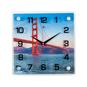 Часы настенные Квадро 25х25 см Мост Золотые ворота