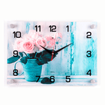 Часы картина 35х25 см Букет роз