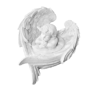Шкатулка Ангел в крыльях 11х7 см белая