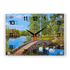 Часы картина Каменный мост в лесу 35х25 см