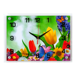 Часы картина Весенние цветы 35х25 см
