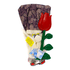 Домовенок Столбик в колпаке с цветком и денежкой 28 см цвет в ассортименте