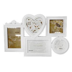 Фоторамка Коллаж на 5 фото 45х29 см белая