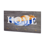 Ключница открытая на 4 крючка Home 25х13 см темная