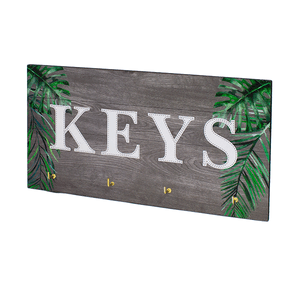 Ключница на 4 крючка Keys 25х13 см темная