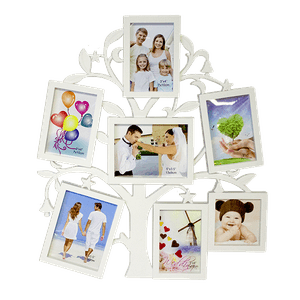 Фоторамка Коллаж на 7 фото 33х36 см Древо белая