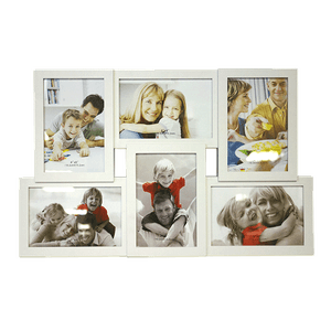 Фоторамка Коллаж на 6 фото 45х29 см белая