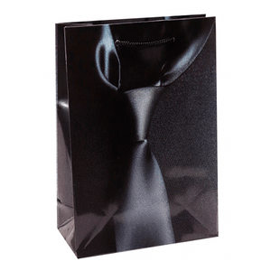 Пакет подарочный 18х23 см Черный галстук