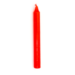 Свеча столовая прямая 18 см красная