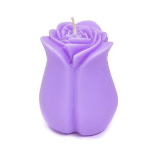 Свеча Бутон розы 6х8 см фиолетовая