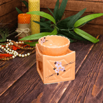 Аромалампа Кубик Цветы 8 см персиковая роспись в ассортименте