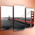 Модульная картина Триптих Мост Золотые ворота 84х60 см