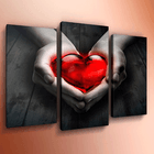 Модульная картина Триптих Возьми мое сердце 84х60 см