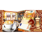Конверт для денег 16,5х8,5 см 50 евро Кофе