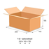 Короб для упаковки товара 25х14,5х19,5 см трехслойный картон