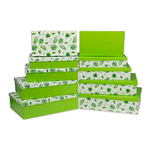 Подарочные коробки прямоуголные Набор 5 шт Джунгли зеленая крышка