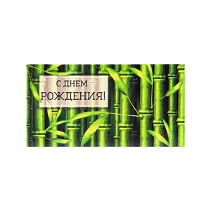 Конверт для денег 16,5х8,5 см С Днем Рождения Бамбук