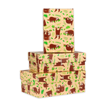 Подарочные коробки Ленивец Набор 3 шт 23х9,5х16 - 19х6,5х12 см