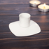 Подсвечник квадро 7х4 см для столовых свечей белый
