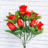 Веточка декоративная Розы 9 бутонов 40 см красные цветы