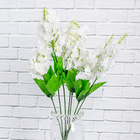 Веточка декоративная Сирень 40 см белые цветы