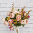 Ветка декоративная Камелия Изабель 30 см нюдово - кремовые цветы