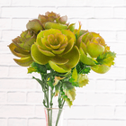 Ветка декоративная Каменная роза 28 см зеленая