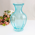 Ваза Афина 16х29 см прозрачная лазурная