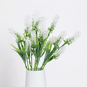 Веточка декоративная Лаванда Элеганс 33 см белые цветы