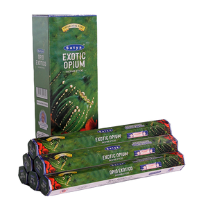 Благовоние Satya Экзотический опиум Exotic Opium шестигранник упаковка 6 шт