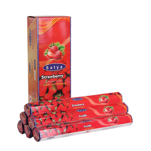 Благовоние Satya Клубника Strawberry шестигранник упаковка 6 шт