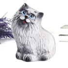 Копилка Кот Перс 12х19 см дымчатый матовый