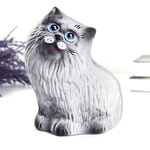 Копилка Кот Перс 12х19 см дымчатый матовый