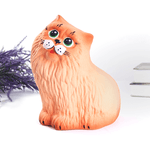 Копилка Кот Перс 12х19 см рыжий матовый