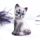 Копилка Котенок 18 см дымчатый матовый